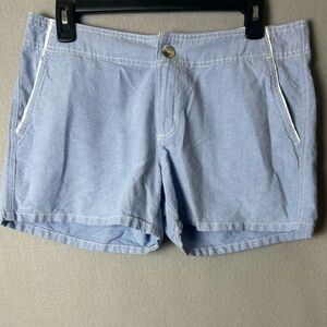 Columbia PFG Women’s Cotton Blue White fishing outdoor summer hiking shorts 10